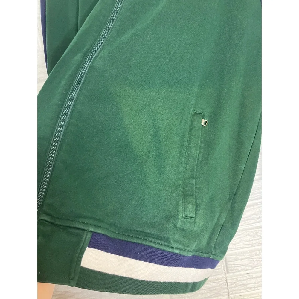 Polo Ralph Lauren navy blue & green baseball bomber jacket full zip mens size XL